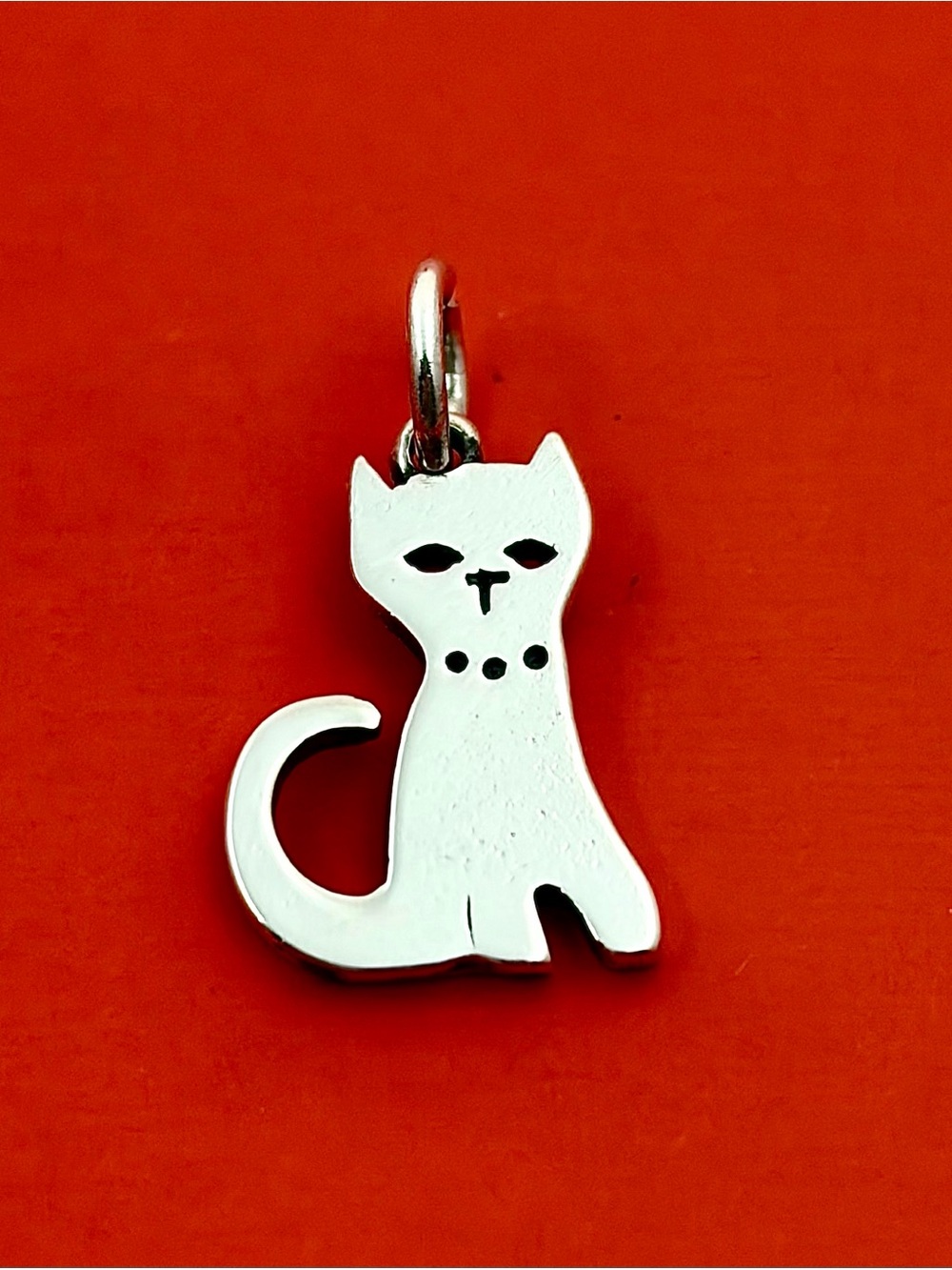 James Avery Silver Cat Charm - Silver